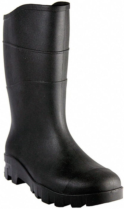 Rubber Boot Unisex 8 Mid-Calf Black PR