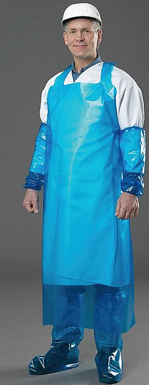 Die Cut Apron Uni Blue Polyolefin PK12