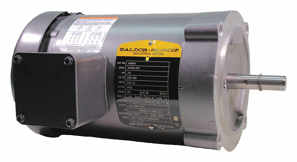 GP Motor 3/4 HP 3 450 RPM 230/460V 56C