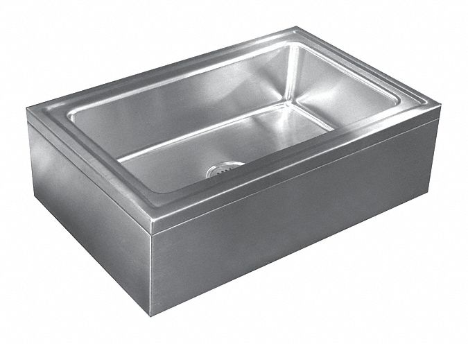 MopSink Rectangular Silver 8inH 33inW