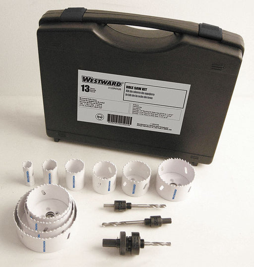 Hole Saw Kit 13pcs Sizes 0.875 -4.5 