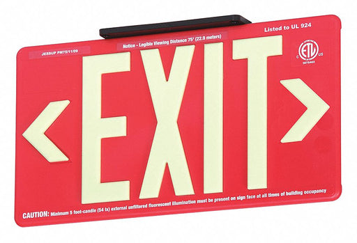 Exit Sign 8 5/8 in x 15 7/8 in Plastic