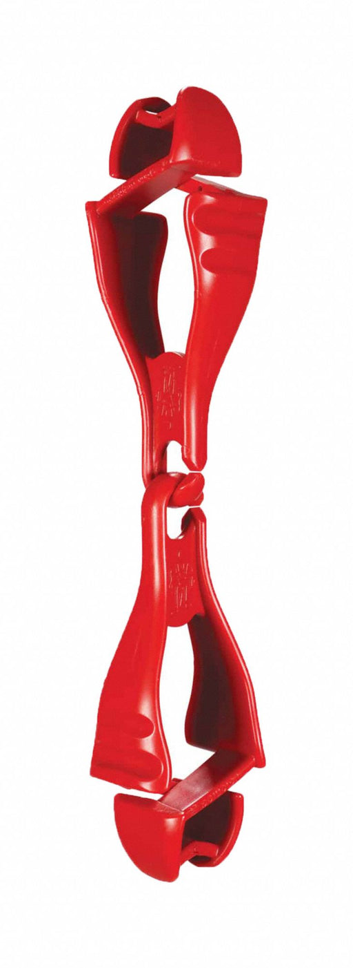 GloveHolderClips Plastic Red 6-1/2inL