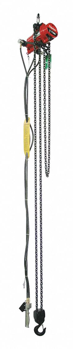 Air Chain Hoist 2000 lb.Cap. 20 ft.Lift