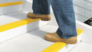 Stair Nosing Ylw 48inW Plstic/Fiberglass