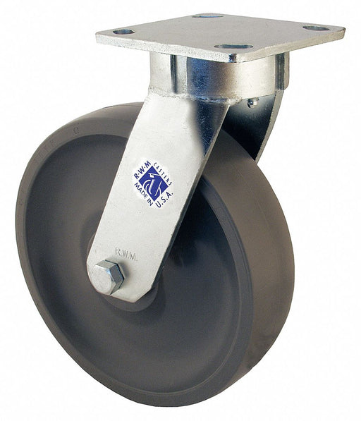 Plate Caster Swivel Elastomer 7 1/2 H