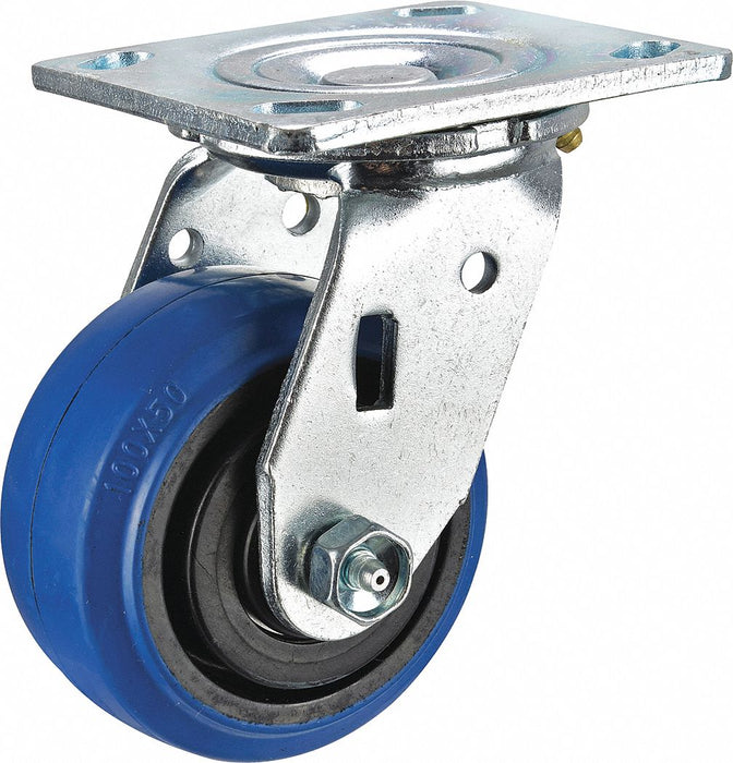 Plate Caster Swivel Rubber 5 5/8 H