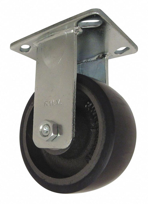 Plate Caster Rigid Polyurethane 6 1/2 H