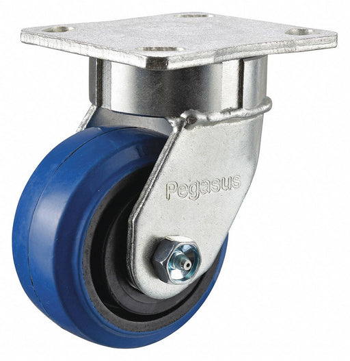 Plate Caster Swivel Rubber 5 5/8 H