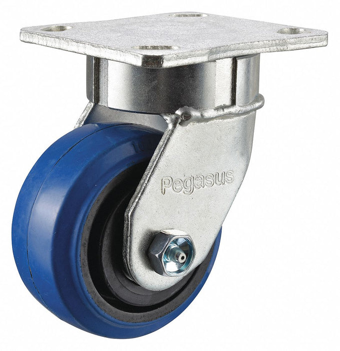 Plate Caster Swivel Rubber 5 5/8 H
