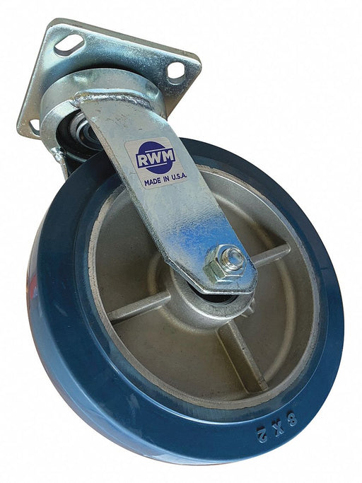 Plate Caster Swivel Rubber 9 1/2 H