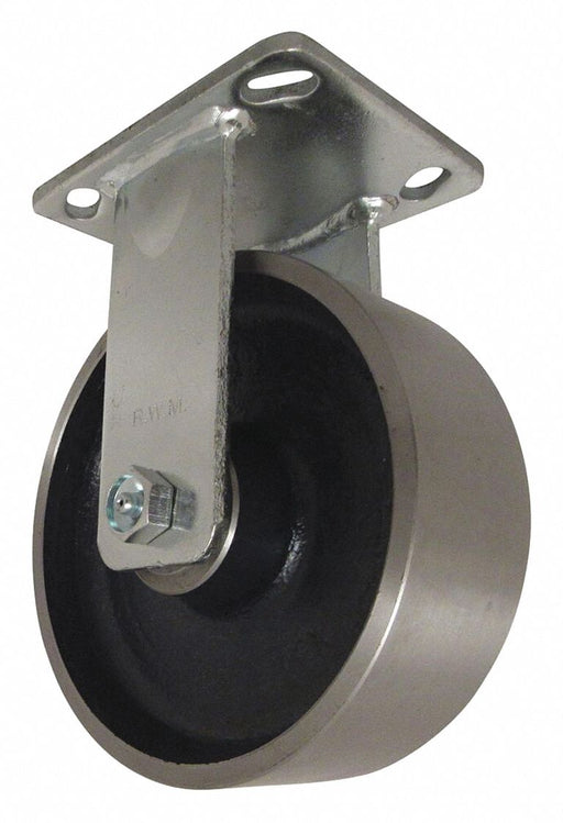 Plate Caster Rigid Steel 7 1/2 H