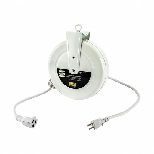 ExtensionCordReel White 20ft 14AWG