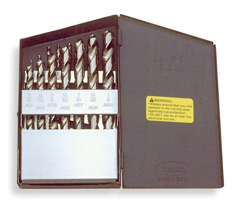 Jobber Drill Set 3/8 Shank 15 PC HSS