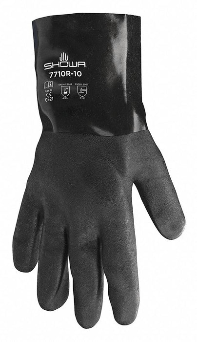Chemical Resistant Gloves Black Sz L PR