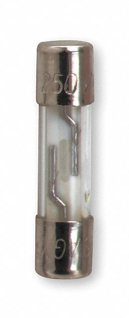 Fuse 250VAC gls Cyl 100mA 0.25in 1in PK5
