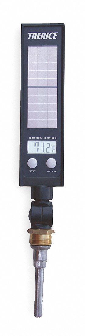 Digital Solar Powered Thermometer Blue