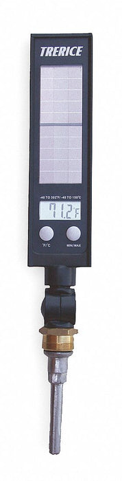 Digital Solar Powered Thermometer Blue