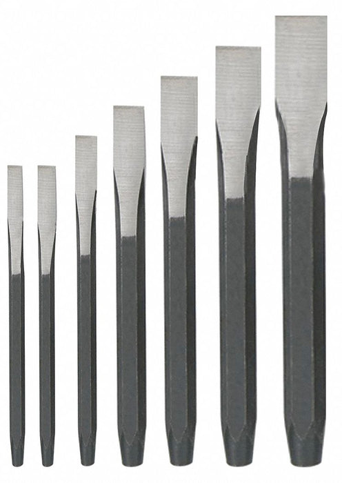Cold Chisel Set 1/4 To 7/8 7 Pc