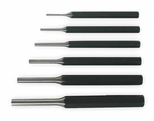 Pin Punch Set 3/32 To 5/16 6 Pc