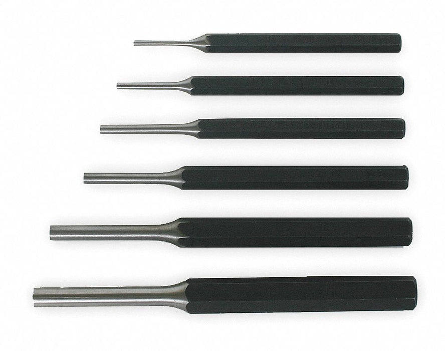 Pin Punch Set 3/32 To 5/16 6 Pc