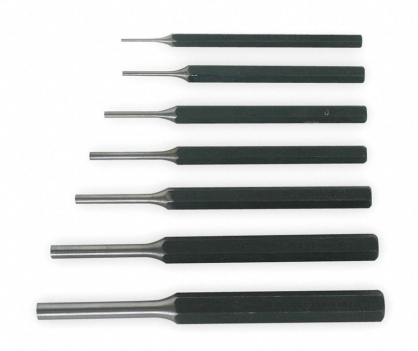 Pin Punch Set 1/16 To 5/16 In 7 Pc