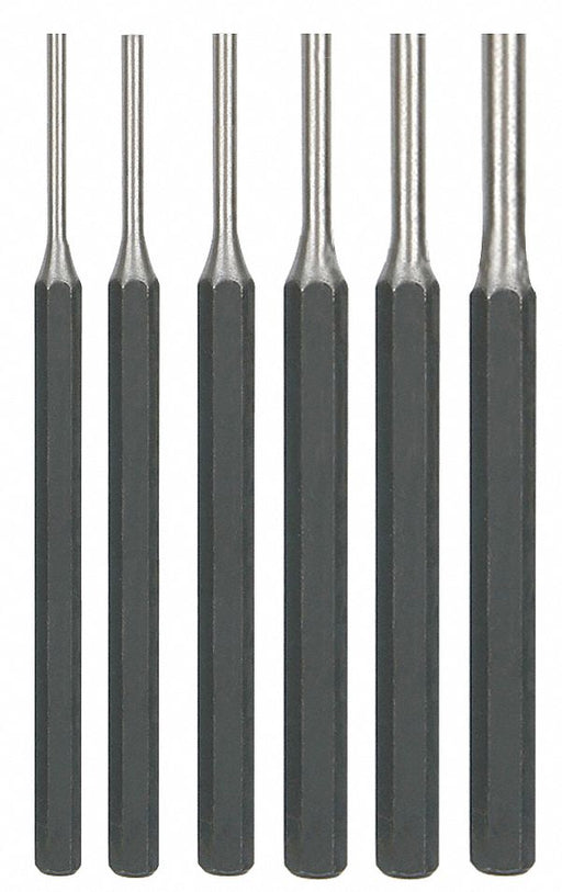 Pin Punch Set 1/8 To 5/16 In 6 Pc