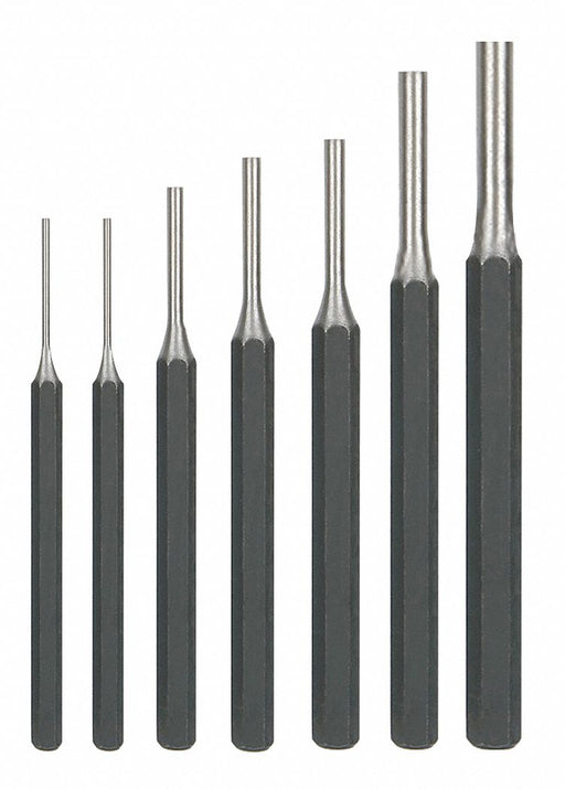Pin Punch Set 1/16 To 5/16 In 7 Pc