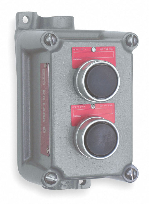 ControlStation Feed-Thru 2Buttons Blk
