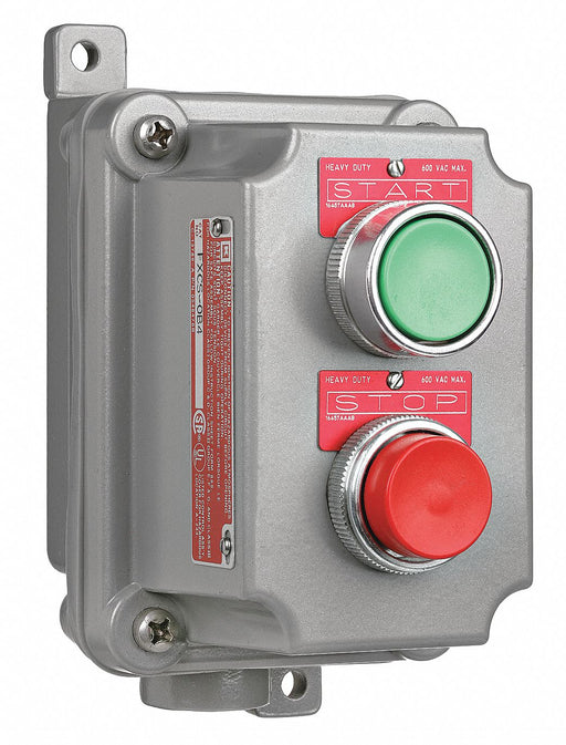ControlStation Feed-Thru 2Buttons Grn/Rd