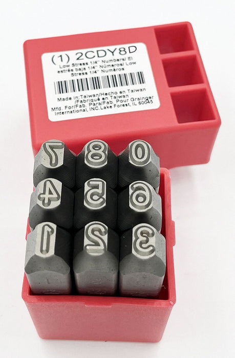 Hand Stamp Kit Number Set