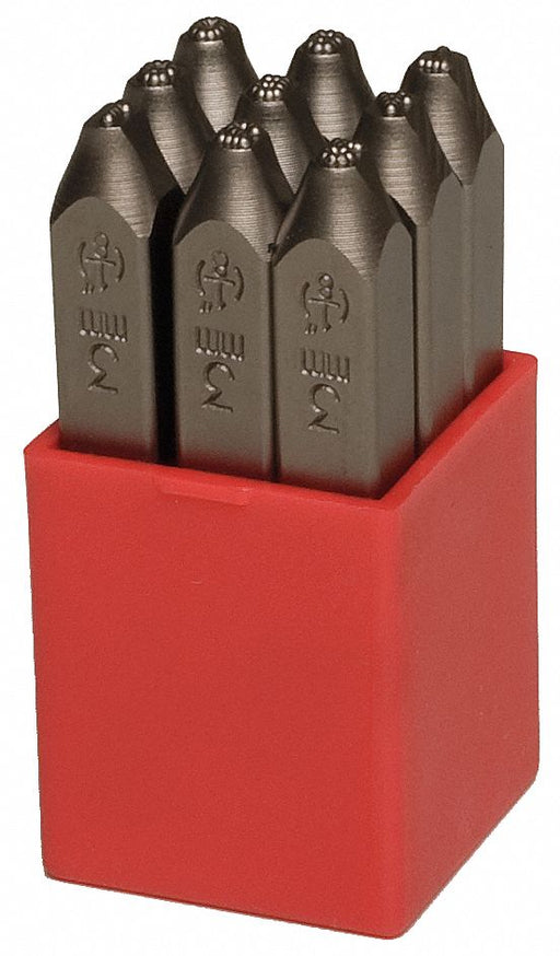 Number Set 3/8 in H Steel