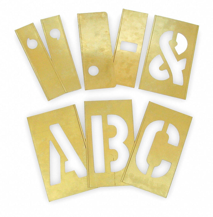 Stencil Set Letter Set Brass 33 pcs