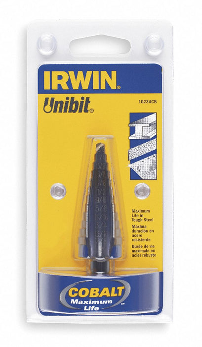 Step Drill Bit Cobalt 2 Sizes 7/8-1-1/8