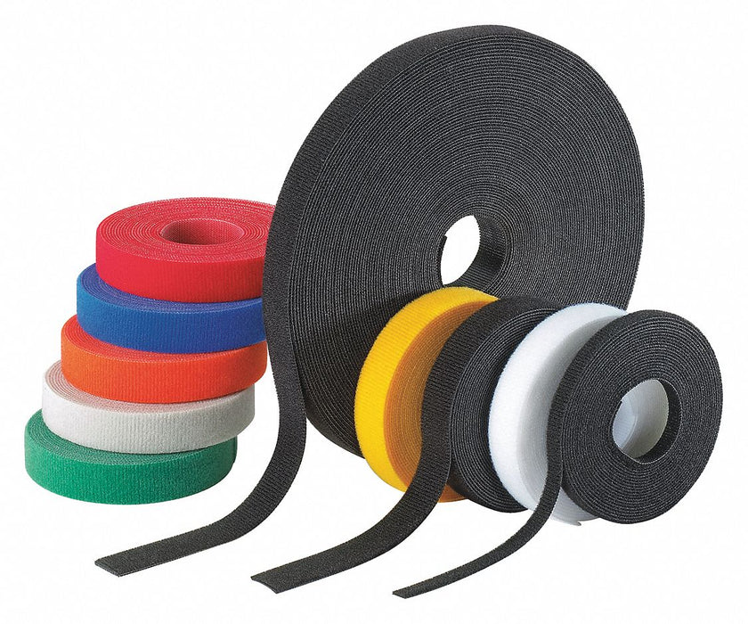 Hook-and-Loop Cable Tie Roll 15 ft Black