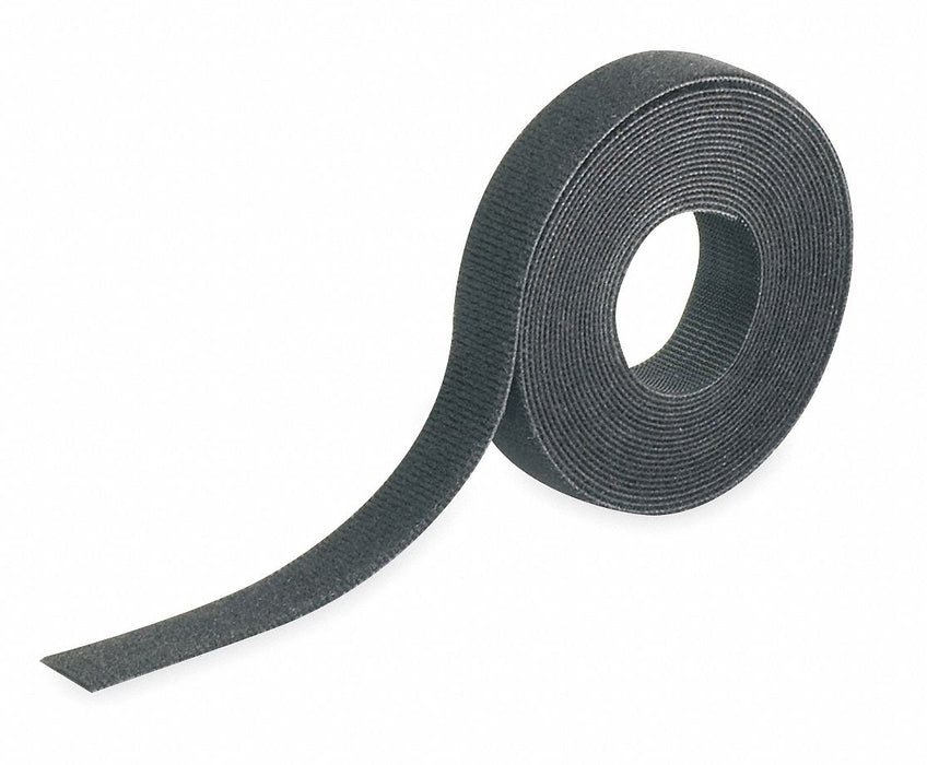 Hook-and-Loop Cable Tie Roll 15 ft Black