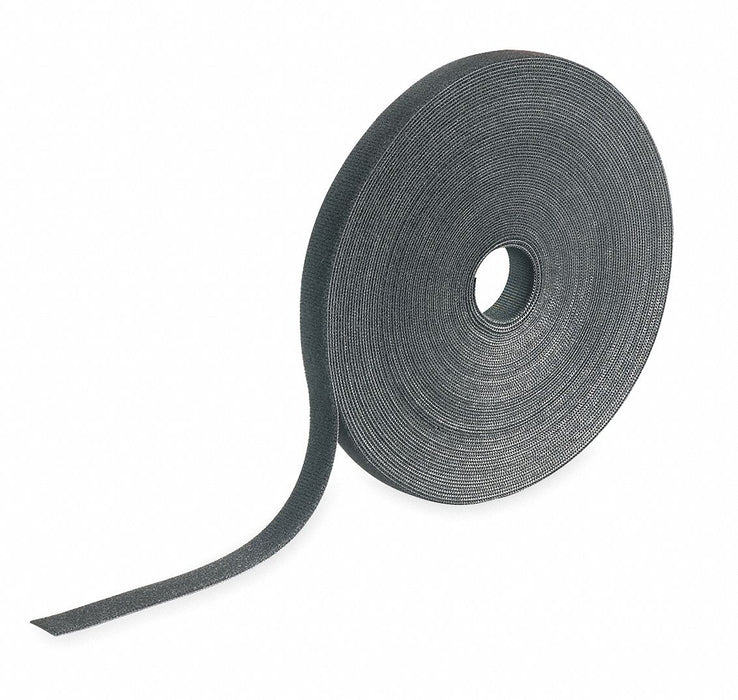 Hook-and-Loop Cable Tie Roll 75 ft Black