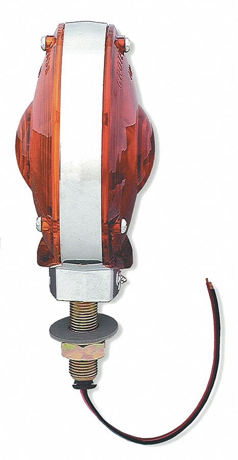 Double Face Lamp Round Red Yellow