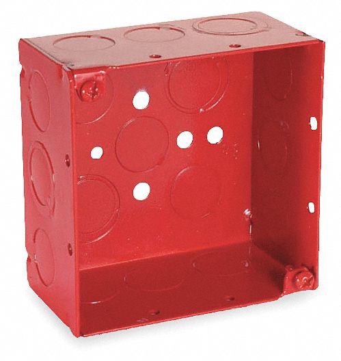 Electrical Box Square 30.3 cu in Red