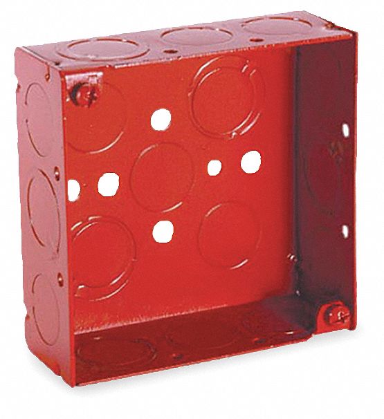 Electrical Box Square 21 cu in Red