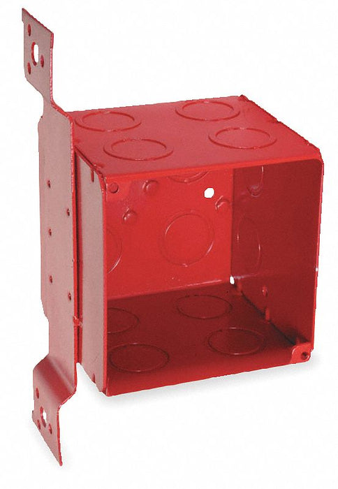Electrical Box Square 40.5 cu in Red