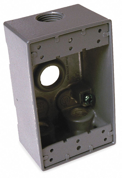 Weatherproof Box 3/4 in Hub 4Inlet