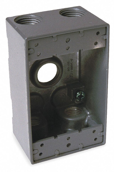Weatherproof Box 3/4 in Hub Aluminum