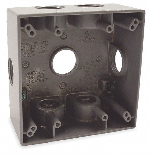 Weatherproof Box 7 Inlets Aluminum