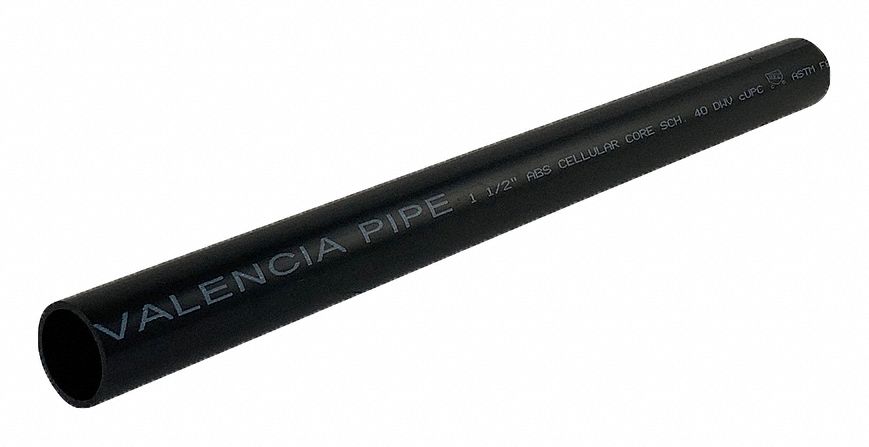 Pipe ABS Black 1 1/2 in Unthreaded