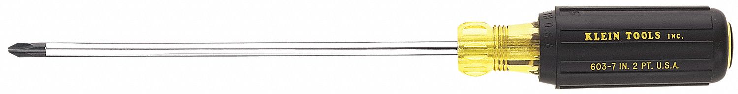 Screwdriver Phillips #2 Black Round