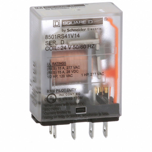 H8078 General Purpose Relay 24VAC 15A 5Pins