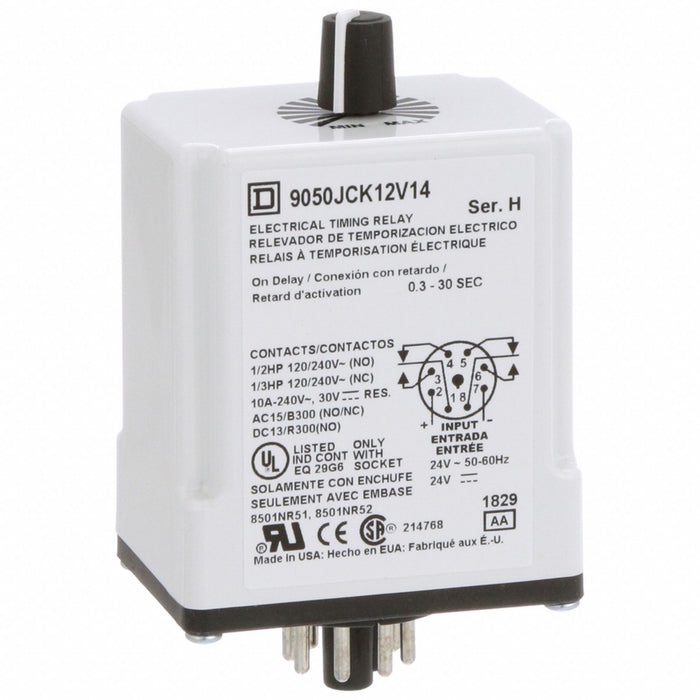 SinFunTimeDelayRelay 24VAC/DC 8Pins