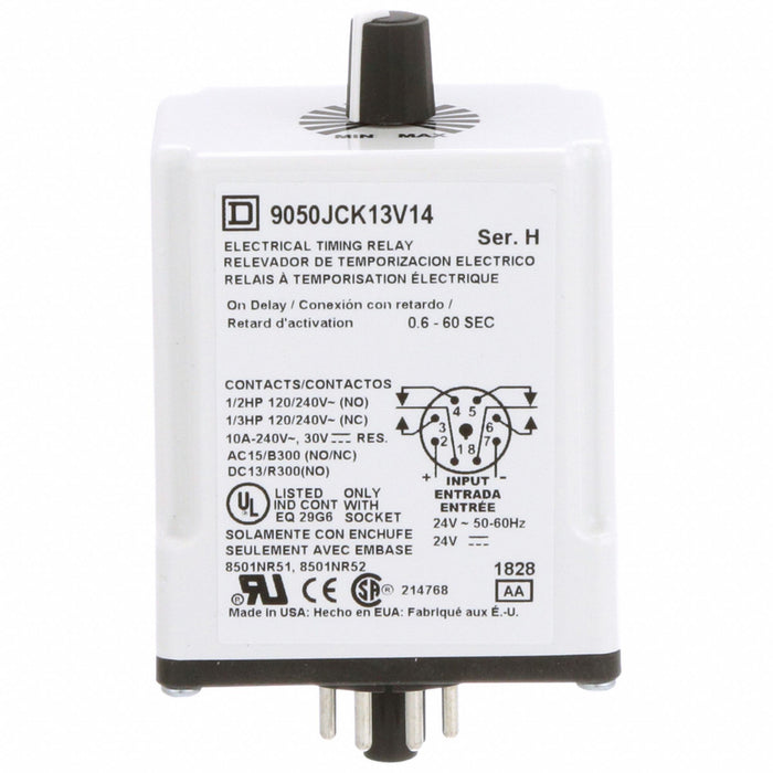 SinFunTimeDelayRelay 24VAC/DC 8Pins