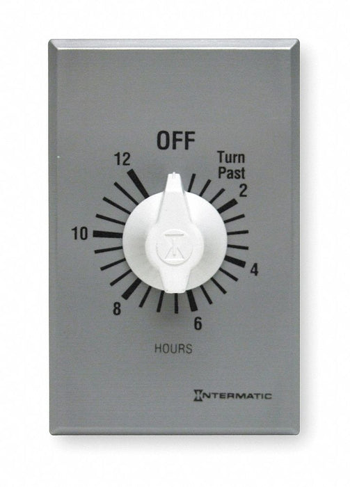 Spring-Wound Timer Silver 120/277V AC